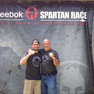 Leclair Karate au Spartan Race à Edelweiss le 28 juin 2014. Senseï Mathieu Leclair avec Kyoshi Mike Leclair.